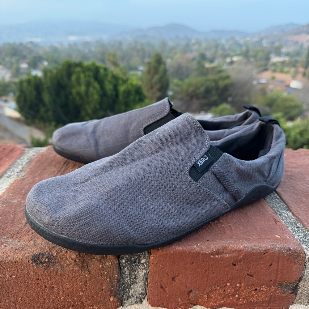 Xero Shoes Mens Aptos Gray Hemp Canvas Barefoot Slip On Loafers S211115S Size 14